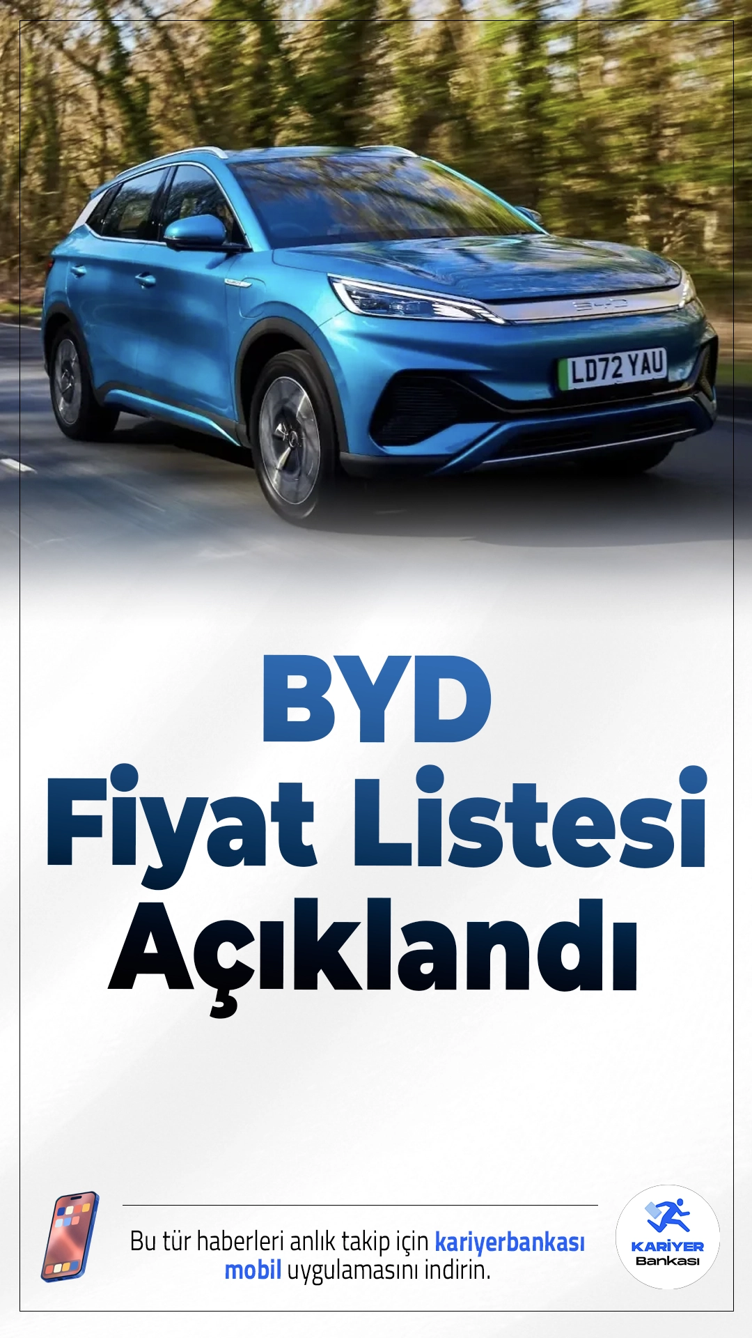 BYD Nisan 2026 Fiyat Listesi Açıklandı.BYD, Türkiye’de Nisan ayına özel güncel sıfır araç fiyat listesini duyurdu. Açıklamaya göre bazı modellerde fiyat artışı görülürken, belirli araçlarda kampanyalı indirimler de sunuluyor.