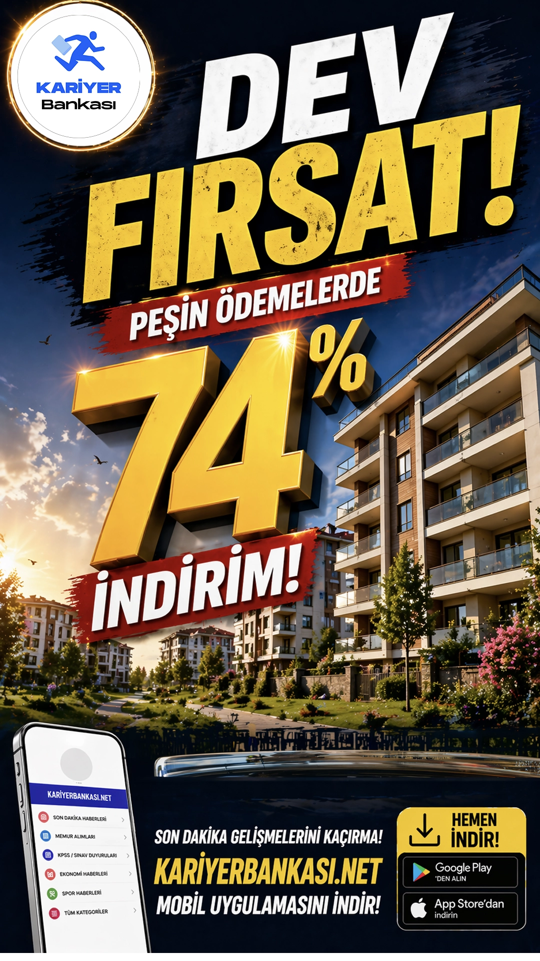 Afet Konutlarında Dev Fırsat: Peşin Ödemelerde Yüzde 74 İndirim!