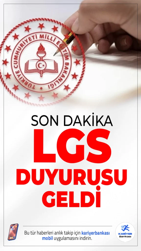 LGS Başvuru Süresi Uzatıldı.Milli Eğitim Bakanlığı tarafından yapılan açıklamaya göre, Liselere Geçiş Sistemi (LGS) kapsamındaki merkezi sınav başvurularında önemli bir değişikliğe gidildi. Öğrencilerin mağduriyet yaşamaması adına başvuru süresi yeniden düzenlendi.