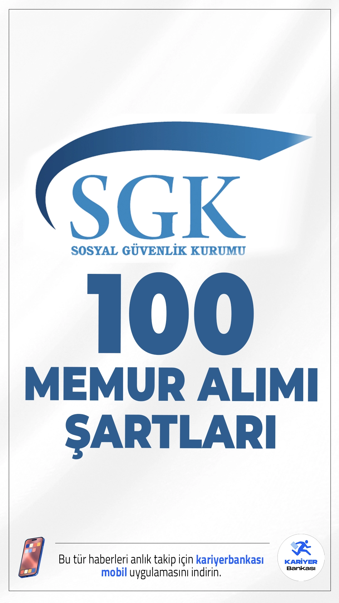 SGK 100 Memur Alımı Şartları.Sosyal Güvenlik Kurumu (SGK) memur alımı başvuruları sürüyor. İlgili alım duyurusuna göre, SGK'nın taşra teşkilatında görevlendirilmek üzere 100 memur alımı yapılacak. Alımlar, sözlü sınav yöntemi ile gerçekleştirilecek olup adaylar KPSS puan sıralamasına göre değerlendirilecektir. Başvuru şartları ve diğer detaylar haberimizde.
