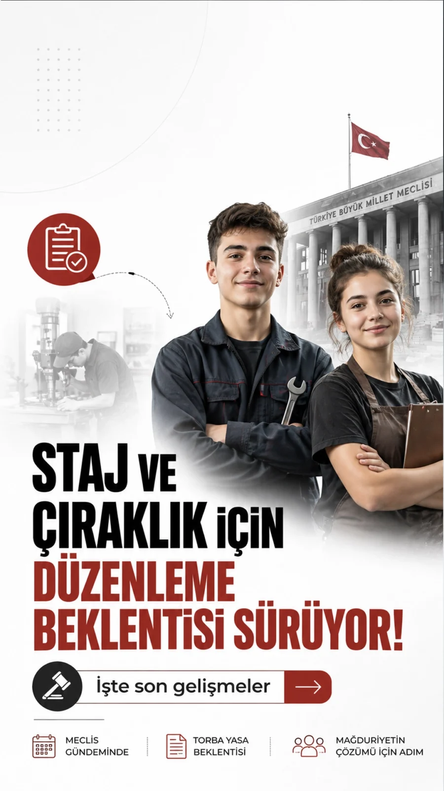 Staj ve çıraklık yasası Meclis'ten geçti mi?