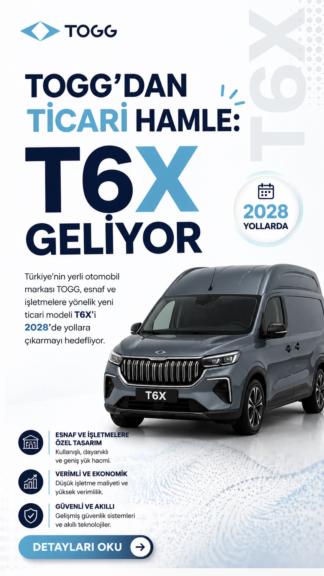 TOGG’dan Ticari Hamle: T6X Geliyor