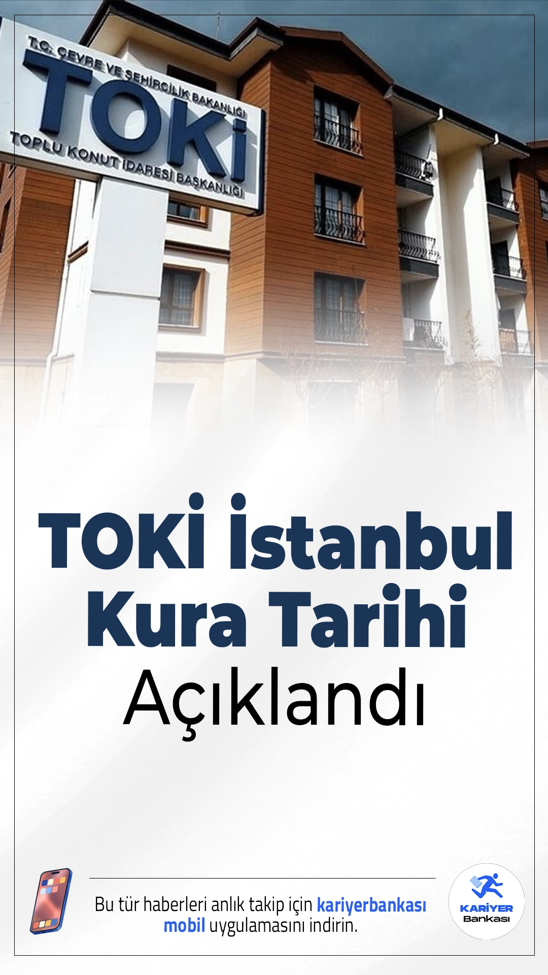 TOKİ İstanbul Kura Tarihi Açıklandı.Toplu Konut İdaresi Başkanlığı (TOKİ), İstanbul’da gerçekleştirilecek 100 bin sosyal konut projesine ilişkin kura çekimi tarihini duyurdu. TOKİ İstanbul 100 bin sosyal konut projesinde kura çekimi 25-27 Nisan tarihleri arasında yapılacak.