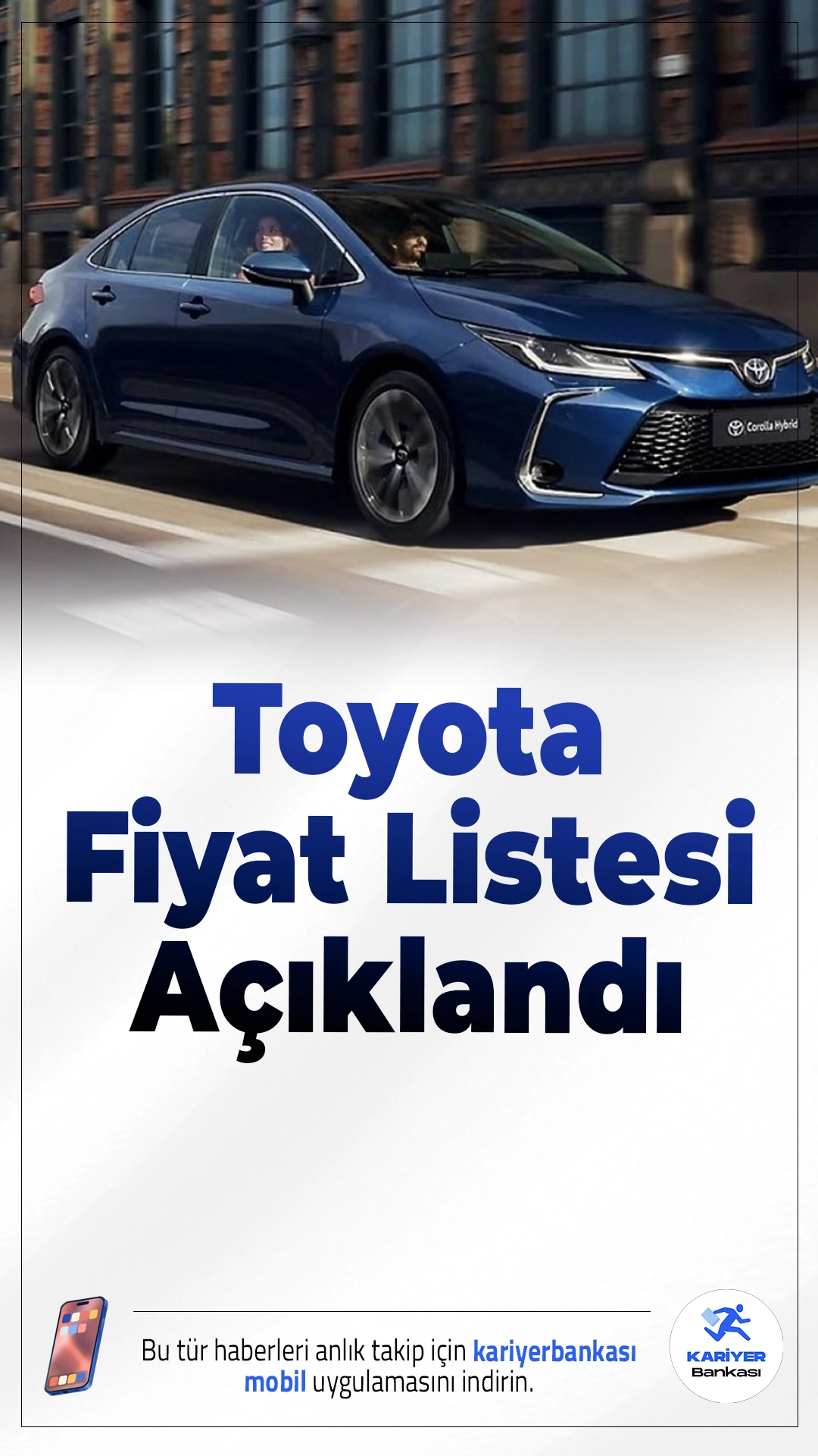 Toyota Nisan 2026 Fiyat Listesi Açıklandı.Toyota’nın Nisan 2026 fiyat listesi yayımlandı; birçok modelde en az 100 bin TL’yi aşan zam dikkat çekti.