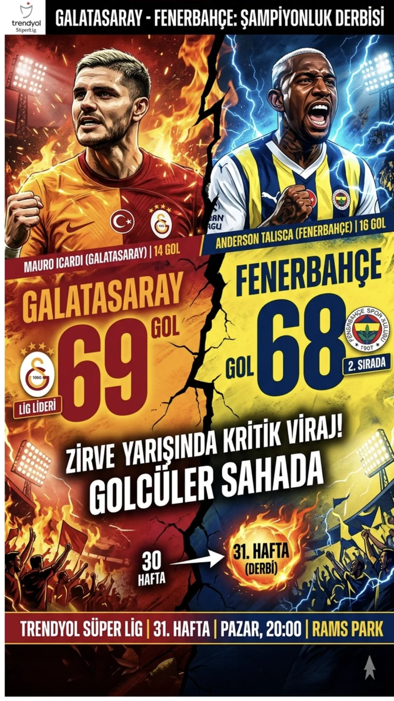 Derbide gol düellosu: Ligin en skorer iki takımı karşı karşıya