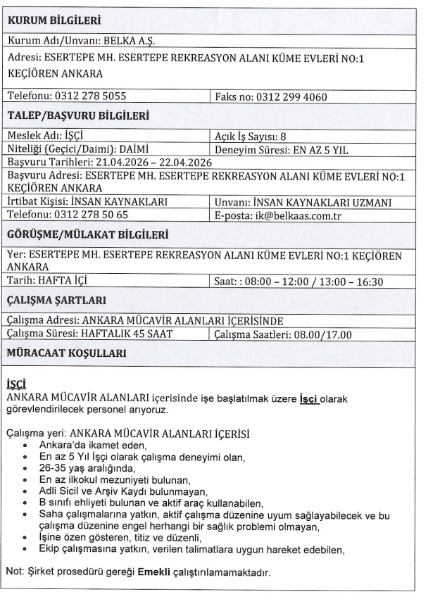 ABB 510 işçi Alımı 