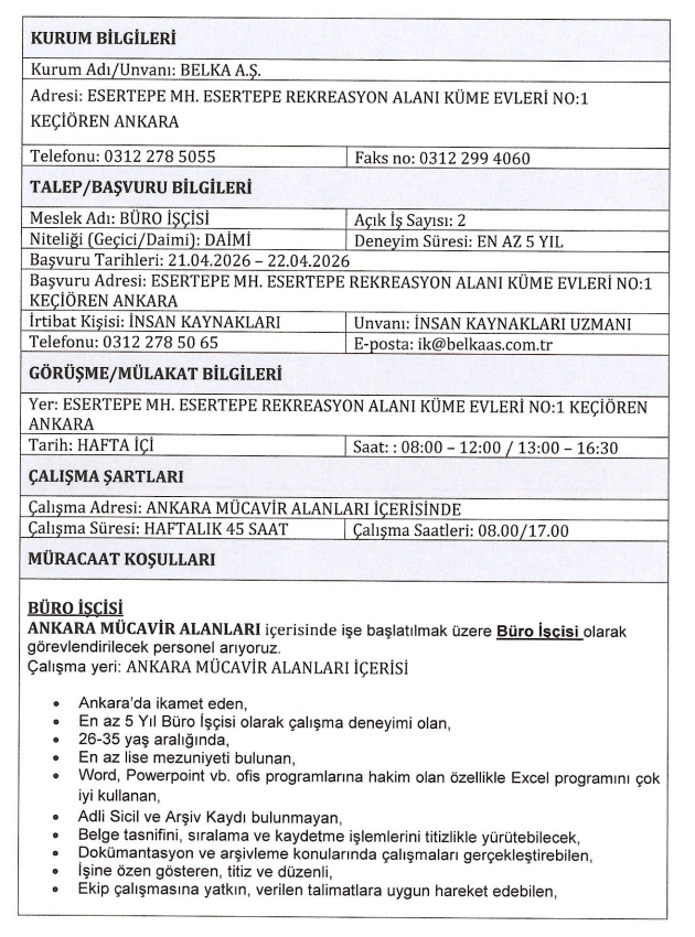 ABB 510 işçi Alımı 