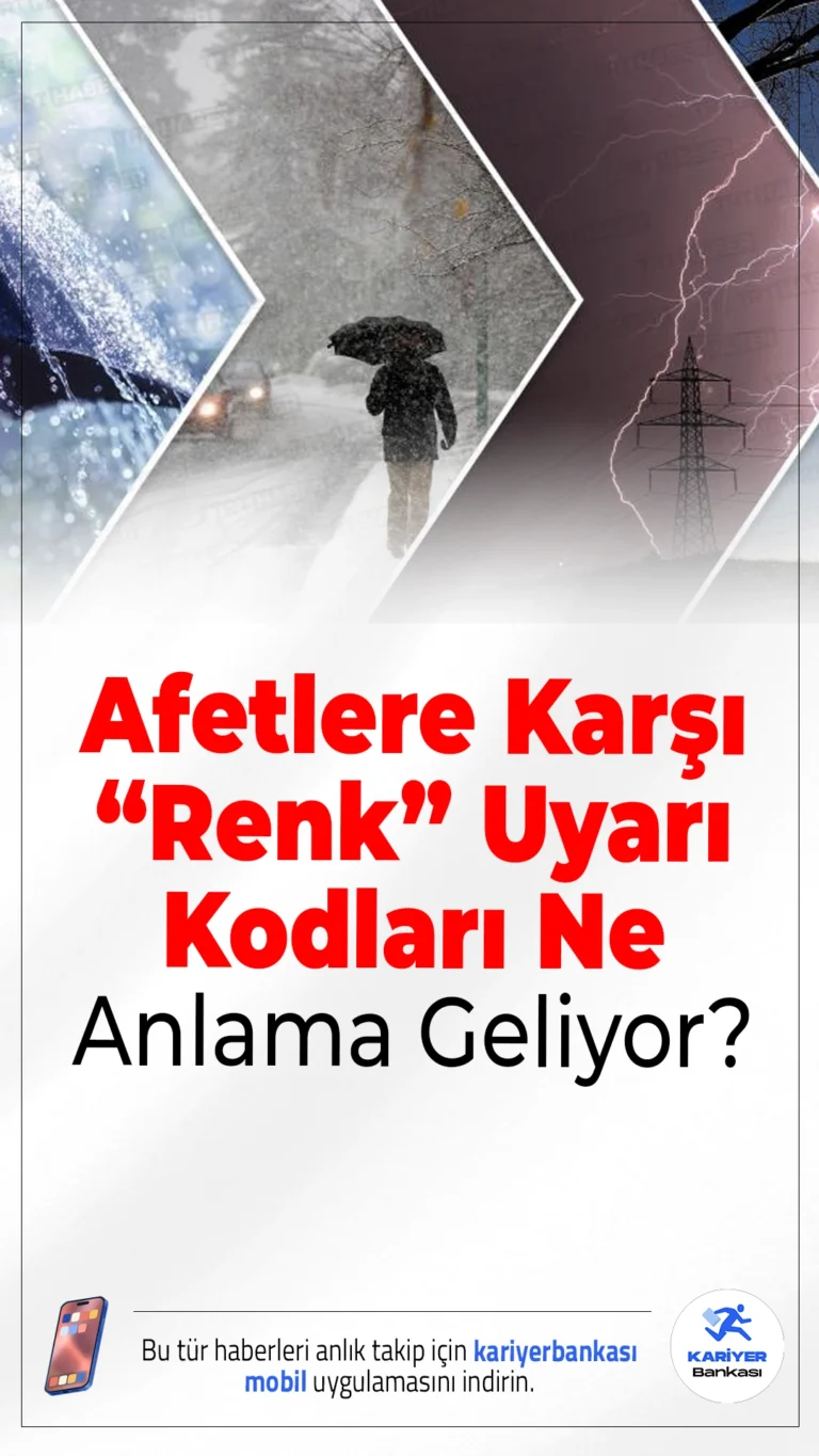 Afetlere Karşı “Renk” Uyarı Kodları Ne Anlama Geliyor?Meteorolojik renk kodları, afet riskini hızlı anlatan kritik bir sistem olup doğru bilinmesi hayat kurtarıyor.