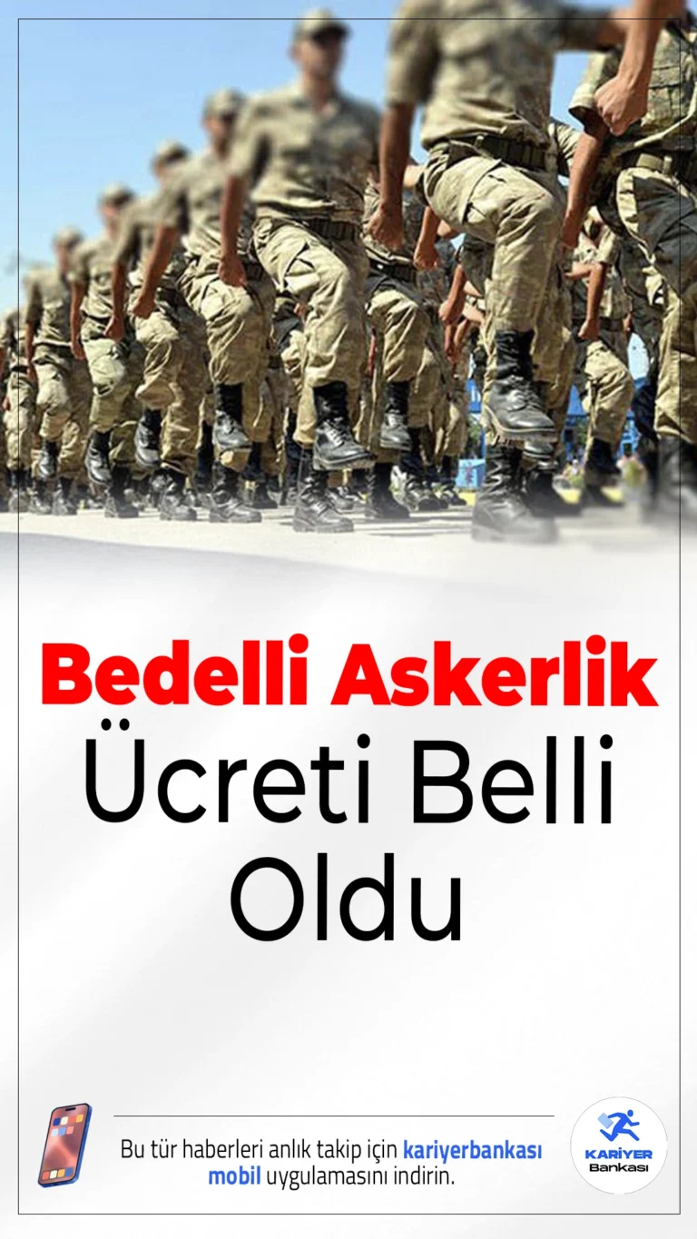 Bedelli Askerlik Ücreti Belli Oldu.TBMM’de kabul edilen yeni düzenlemeyle bedelli askerlik ücreti 417 bin TL olarak belirlendi.