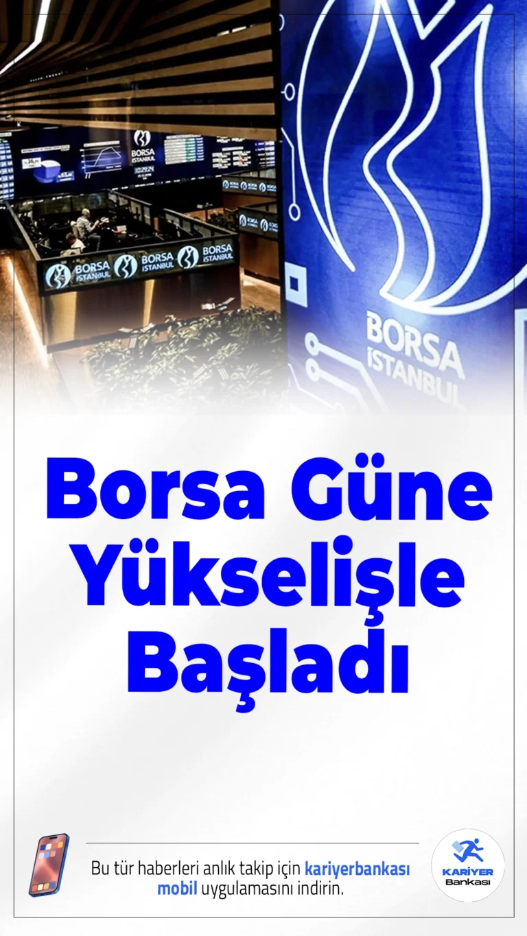 Borsa Güne Yükselişle Başladı.Borsa İstanbul’da BIST 100 endeksi yeni güne yükselişle başladı. Endeks, açılışta yüzde 0,24 artış göstererek 14.235 puanın üzerine çıktı.