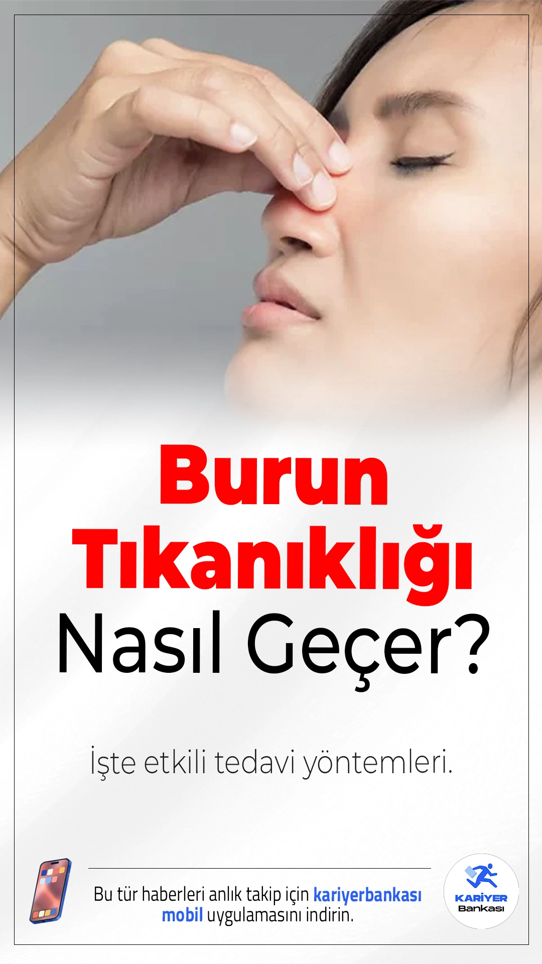 Burun Tıkanıklığı Nasıl Geçer? İşte Etkili Tedavi Yöntemleri..Burun tıkanıklığı yaşam kalitesini düşürürken, doğru tedaviyle nefes almak yeniden kolaylaşıyor.