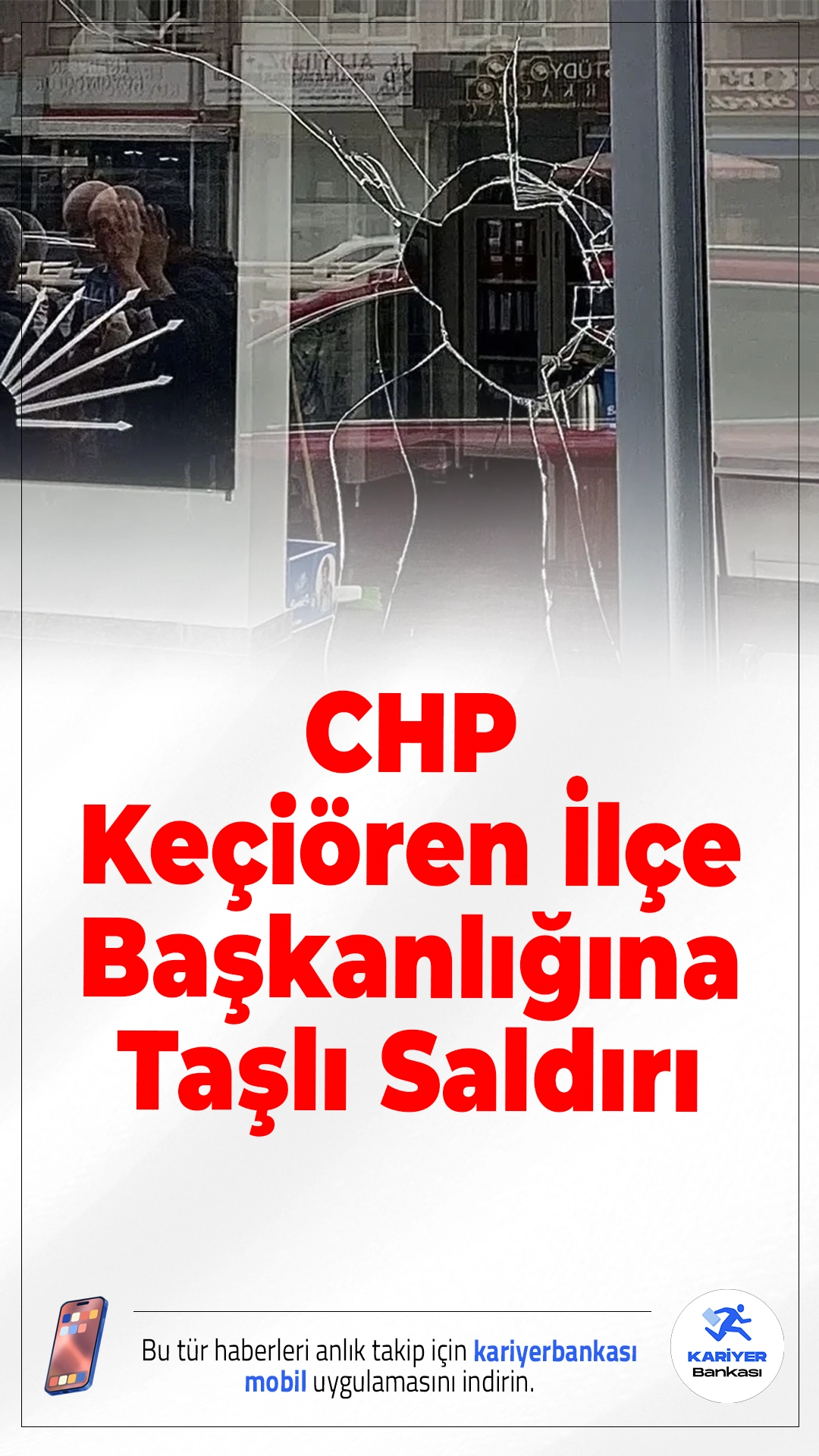 CHP Keçiören İlçe Başkanlığına Taşlı Saldırı.Ankara’da CHP Keçiören İlçe Başkanlığına taşlı saldırı düzenlendi; ilçe başkanından sert açıklama geldi.