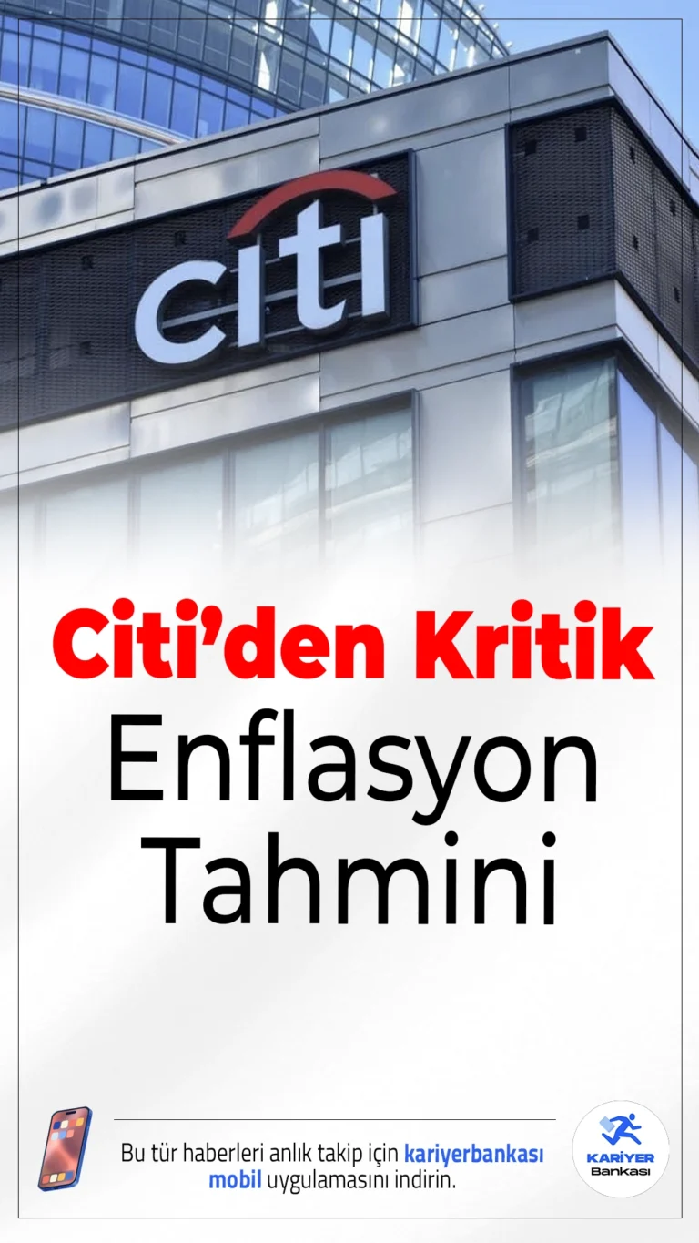 Citi’den Kritik Enflasyon Tahmini.Enerji fiyatlarındaki artış ve küresel gelişmeler, Türkiye’de enflasyon görünümünü zorlaştırırken yıl sonu tahmini %29 olarak açıklandı.
