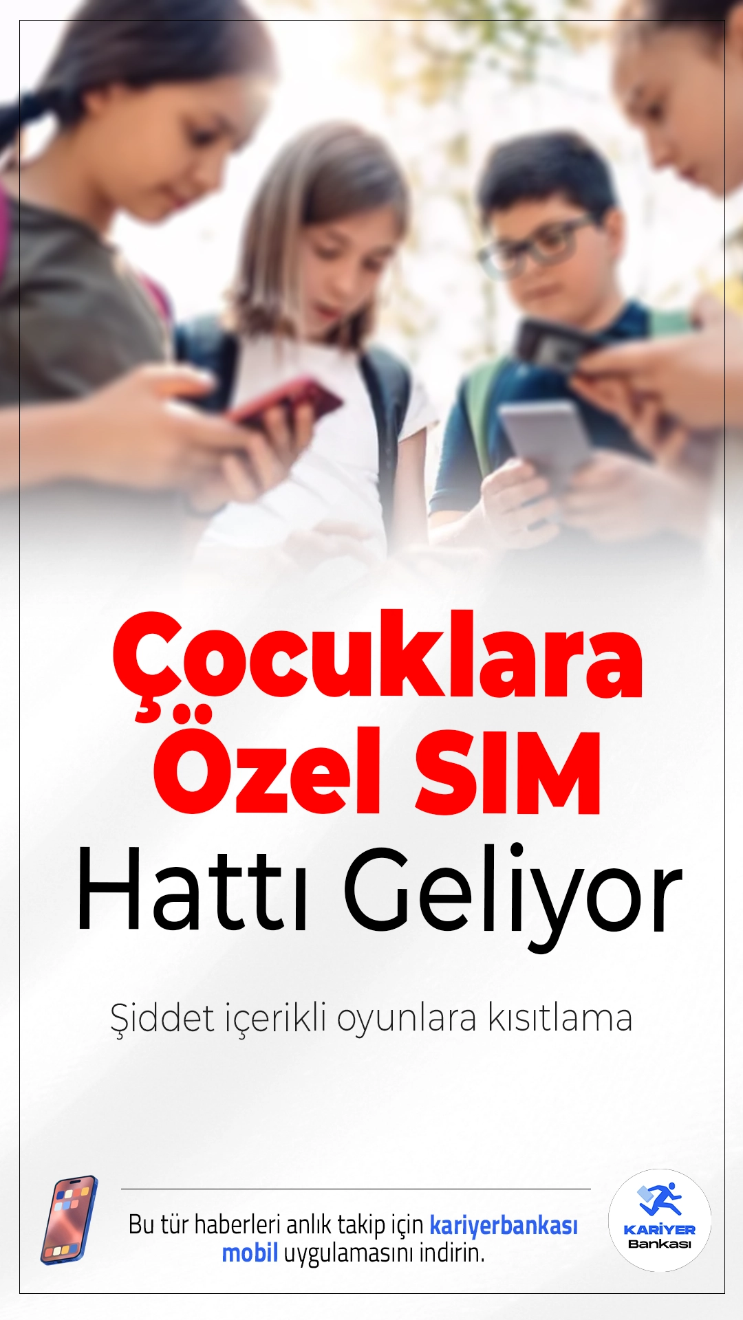 Çocuklara Özel SIM Hattı Geliyor: Şiddet İçerikli Oyunlara Kısıtlama.Çocukların dijital güvenliği için yeni adımlar atılıyor. Hazırlanan düzenlemeyle “çocuk SIM hattı” uygulaması hayata geçirilerek zararlı içeriklere erişim sınırlandırılacak.