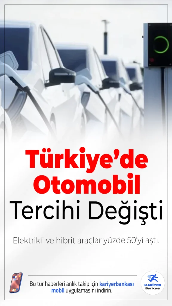Türkiye’de Otomobil Tercihi Değişti: Elektrikli ve Hibrit Araçlar Yüzde 50’yi Aştı.Türkiye’de yılın ilk çeyreğinde elektrikli ve hibrit araç satışları hızla artarak toplam pazarın yarısından fazlasını oluşturdu.