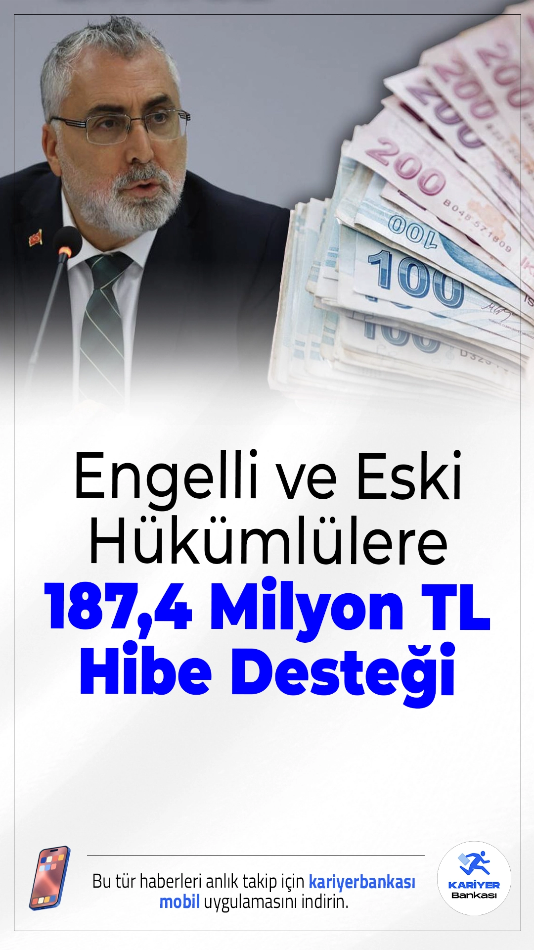 İŞKUR’dan Engelli ve Eski Hükümlülere 187,4 Milyon Liralık Hibe Desteği.İŞKUR, engelli ve eski hükümlülerin çalışma hayatına katılımını artırmak için 352 projeye 187,4 milyon lira hibe verdi.