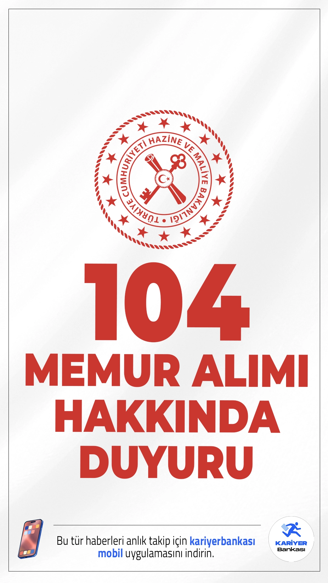 Hazine Bakanlığı 104 Memur Alımı Hakkında Duyuru.Hazine ve Maliye Uzman Yardımcılığı yazılı sınavına girecek adayların sınav yerleri erişime açıldı.