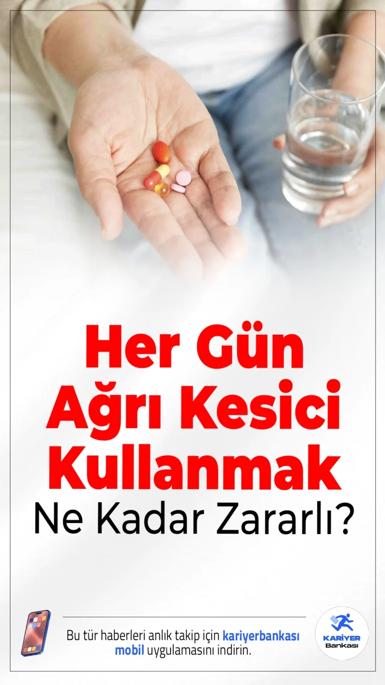 Her Gün Ağrı Kesici Kullanmak Ne Kadar Zararlı? Uzmanlar Uyarıyor.Günlük hayatta sıkça başvurulan ağrı kesiciler, kısa vadede rahatlama sağlasa da uzun vadede ciddi sağlık sorunlarına yol açabiliyor. Uzmanlara göre her gün bilinçsiz ağrı kesici kullanımı, vücudun birçok sisteminde geri dönüşü zor hasarlar oluşturabiliyor.