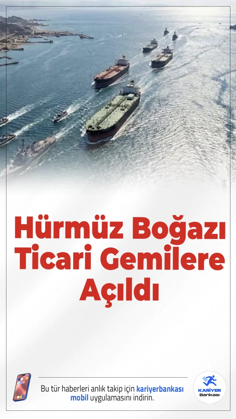 İran Açıkladı: Hürmüz Boğazı Ticari Gemilere Açıldı.İran, Hürmüz Boğazı’nın ateşkes süresince ticari gemi geçişlerine açıldığını duyurdu. Kararın ardından küresel piyasalarda sert hareketler yaşandı.