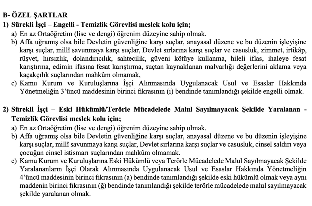 GSB 157 işçi alımı