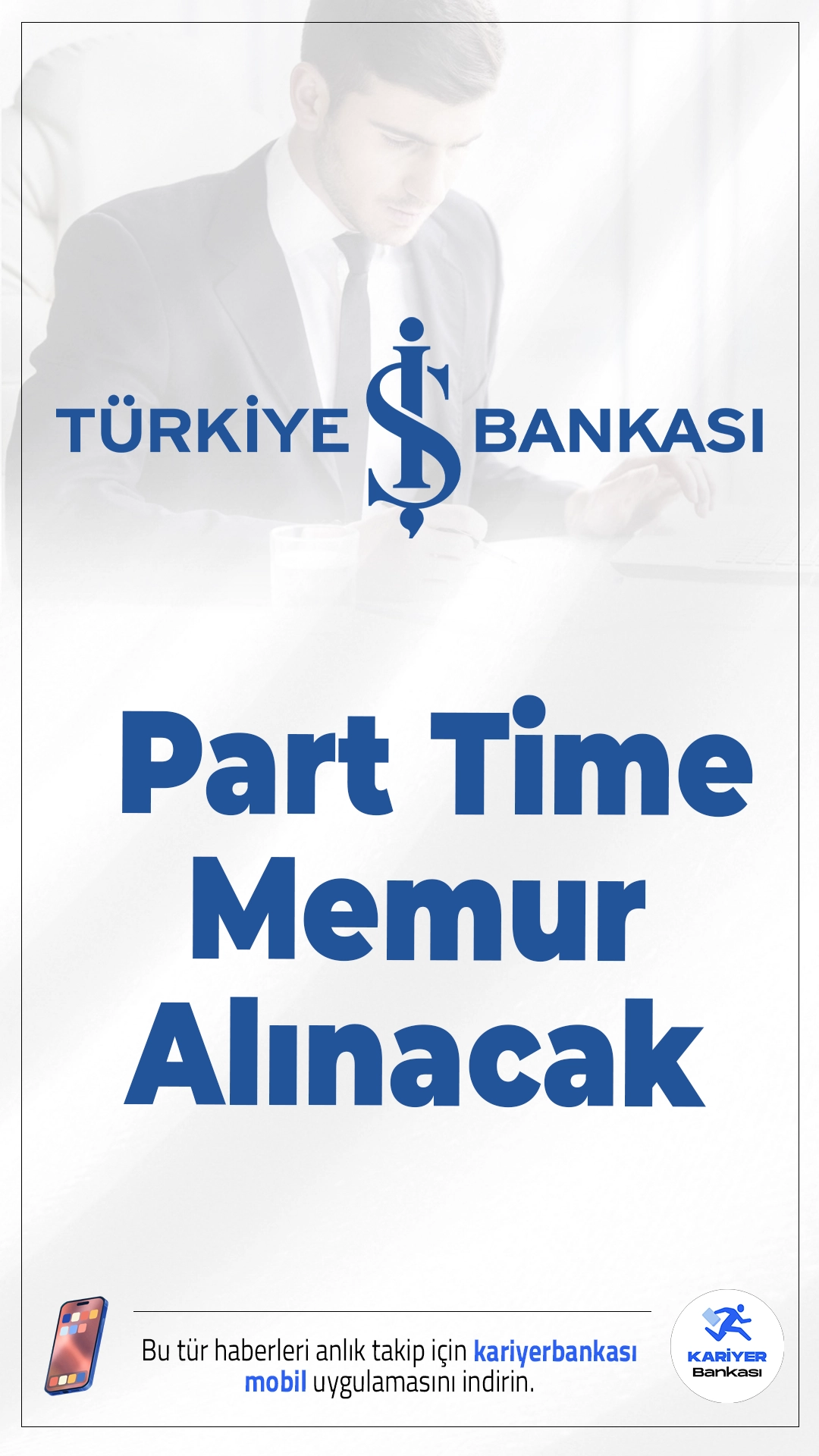 İş Bankası Part Time Memur Alımı Yapacak.Türkiye’nin önde gelen bankalarından biri olan İş Bankası, 2026 yaz dönemi için part time memur alımı yapacağını duyurdu. Banka, şubelerinde temel bankacılık hizmetlerini yürütmek üzere 3 ay süreyle yarı zamanlı çalışacak personeller arıyor. Öğrenciler için önemli bir fırsat sunan bu alımda adaylar haftada 3 gün ve günde 8 saat çalışarak hem deneyim kazanacak hem de gelir elde edecek.