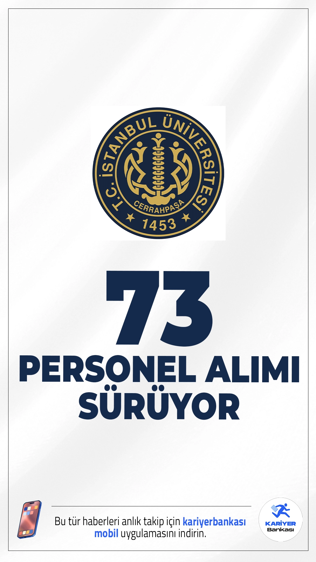 İÜC 73 Personel Alımı Başvuruları Sürüyor.İstanbul Üniversitesi-Cerrahpaşa (İÜC) personel alımı başvuruları sürüyor. İlgili alım duyurusunda, İÜC'ye destek personeli, hemşire, sağlık teknikeri, teknisyen, hasta bakım personeli, perfüzyonist, iş sağlığı ve güvenliği teknikeri ünvanlarında sözleşmeli personel alımı yapılacağı aktarıldı. Başvuru yapacak adayların genel şartların yanı sıra, özel şartları da dikkatle incelemesi gerekmektedir.