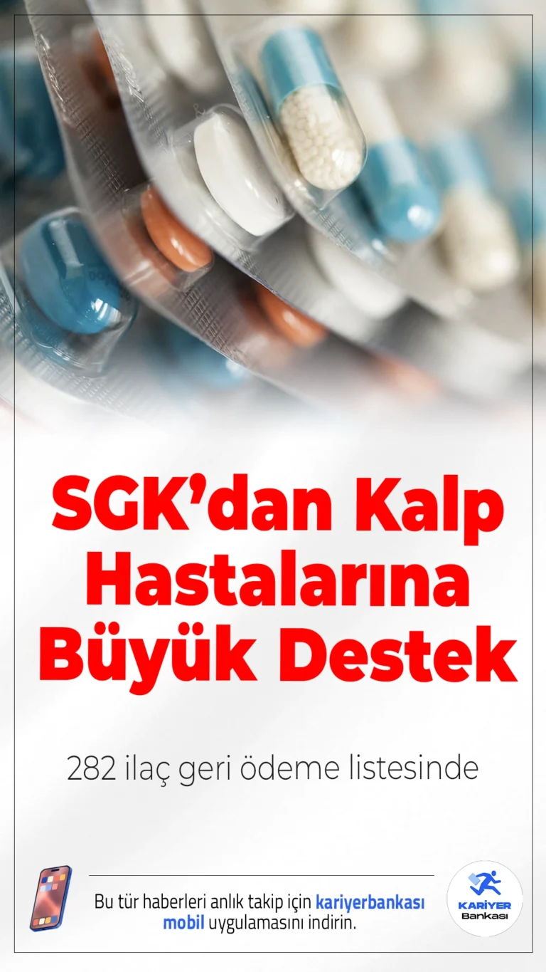 SGK’dan Kalp Hastalarına Büyük Destek: 282 İlaç Geri Ödeme Listesinde.Vedat Işıkhan tarafından yapılan açıklama, Türkiye’de kalp sağlığı alanında önemli bir sosyal güvence desteğini ortaya koydu. Sosyal Güvenlik Kurumu aracılığıyla yürütülen çalışmalar kapsamında milyonlarca vatandaşın tedavi sürecine katkı sağlandı.