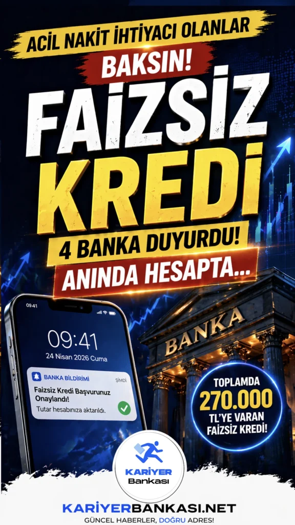 Faizsiz Kredi Fırsatları Gündemde: 4 Banka Yeni Kampanyalarını Açıkladı
