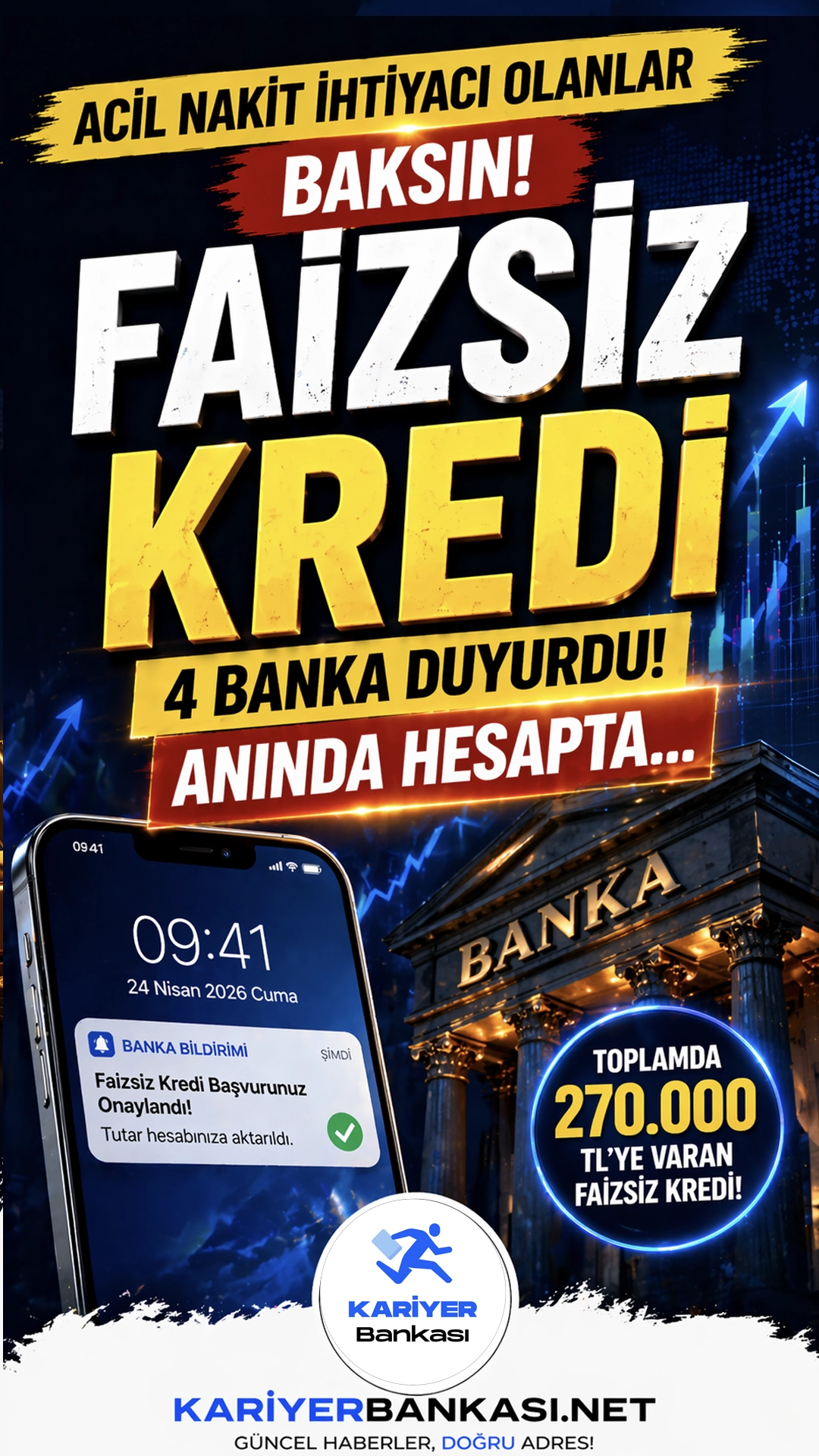 Faizsiz Kredi Fırsatları Gündemde: 4 Banka Yeni Kampanyalarını Açıkladı