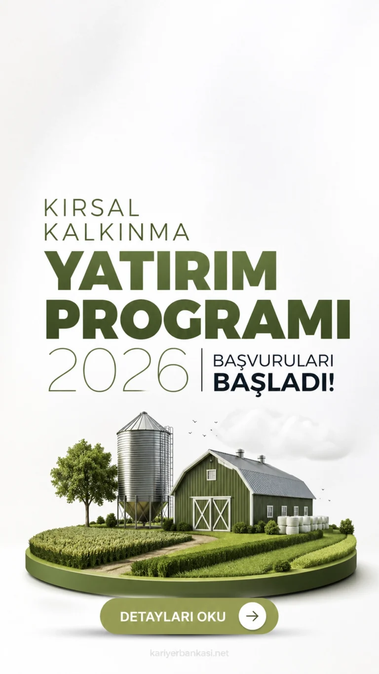 Kırsal Kalkınma Yatırım Programı 2026 Başvuruları Başladı.Kırsal Kalkınma Yatırım Programı 2026 başvuruları başladı. Üretici ve girişimcilere 10 milyar TL destek sağlanacak.