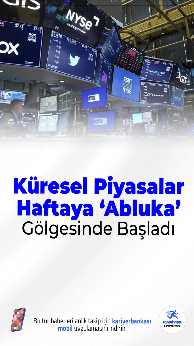 Küresel Piyasalar Haftaya ‘Abluka’ Gölgesinde Başladı.ABD-İran gerilimi ve Hürmüz Boğazı krizi, küresel piyasalarda satış baskısını artırdı.