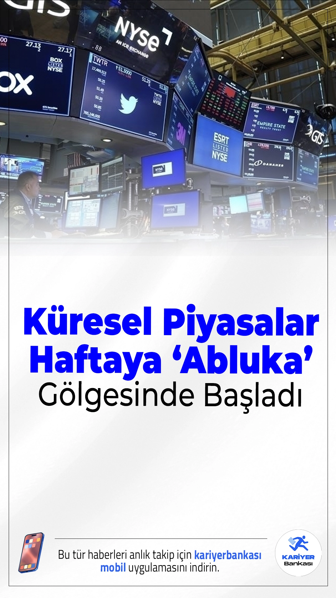 Küresel Piyasalar Haftaya ‘Abluka’ Gölgesinde Başladı.ABD-İran gerilimi ve Hürmüz Boğazı krizi, küresel piyasalarda satış baskısını artırdı.