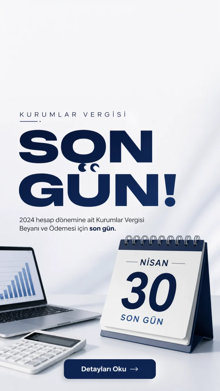 Kurumlar Vergisi Beyanı ve Ödemesi İçin Son Gün.Kurumlar vergisi mükellefleri için 2025 hesap dönemine ait beyan ve ödeme süresi bugün sona eriyor.