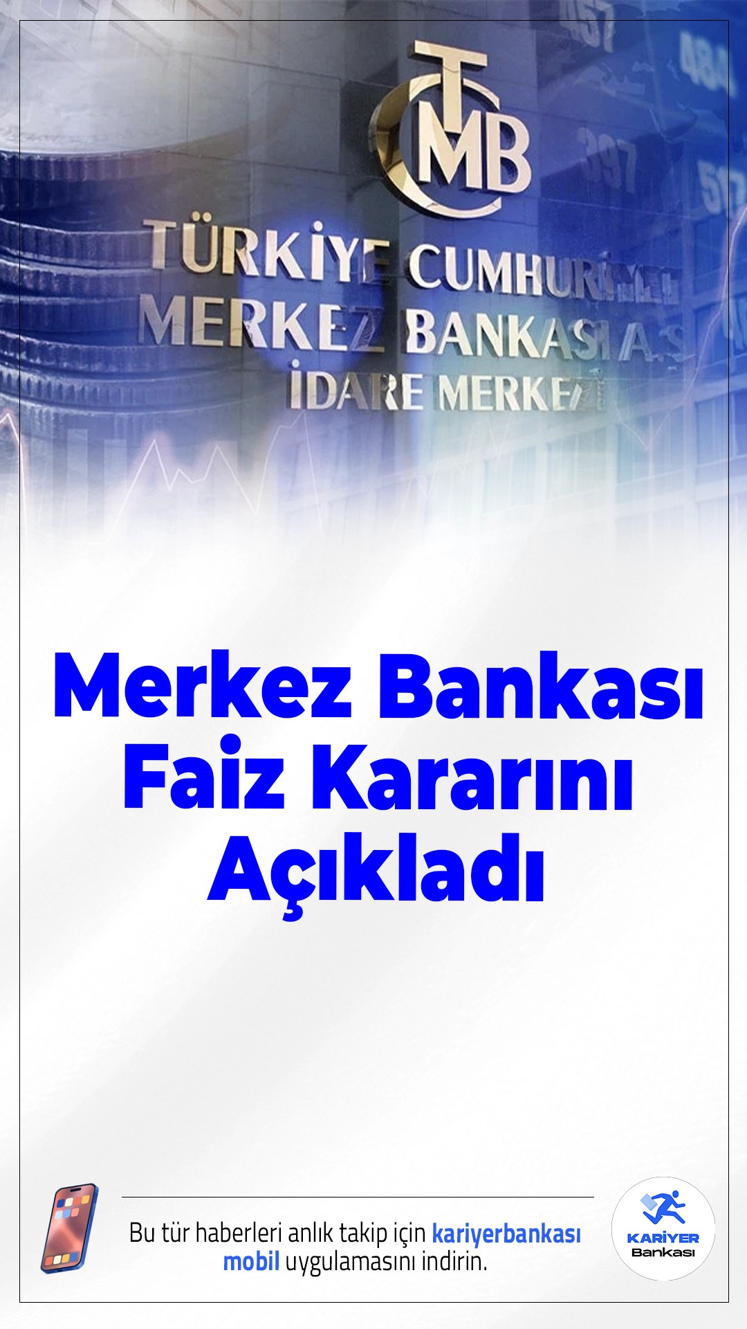 Merkez Bankası Faiz Kararını Açıkladı.TCMB, merakla beklenen faiz kararını duyurdu; politika faizi yüzde 37 seviyesinde sabit bırakıldı.