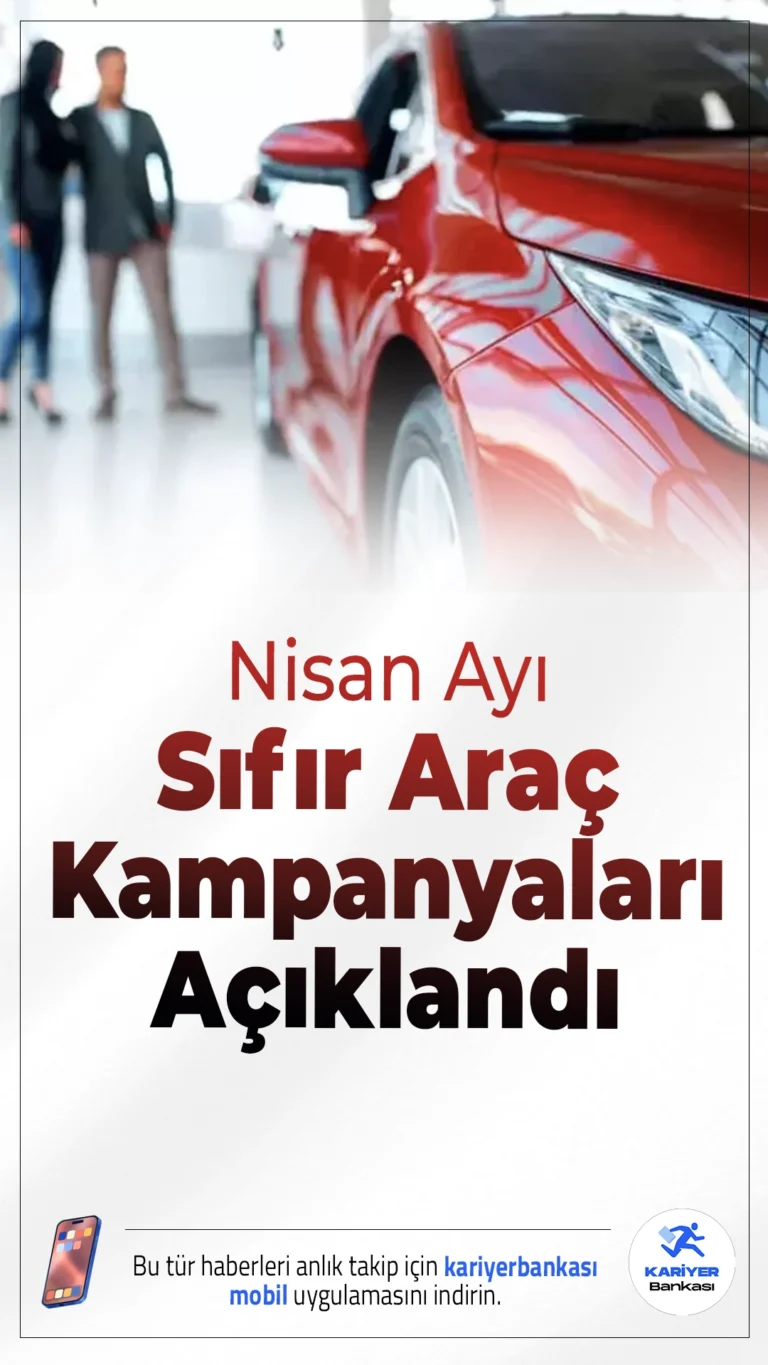 Nisan Ayı Sıfır Araç Kampanyaları Açıklandı.Otomotiv markaları Nisan kampanyalarını duyurdu. Fiyatlar artış eğiliminde olsa da 1.3 milyon TL altında sınırlı sayıda model dikkat çekiyor.