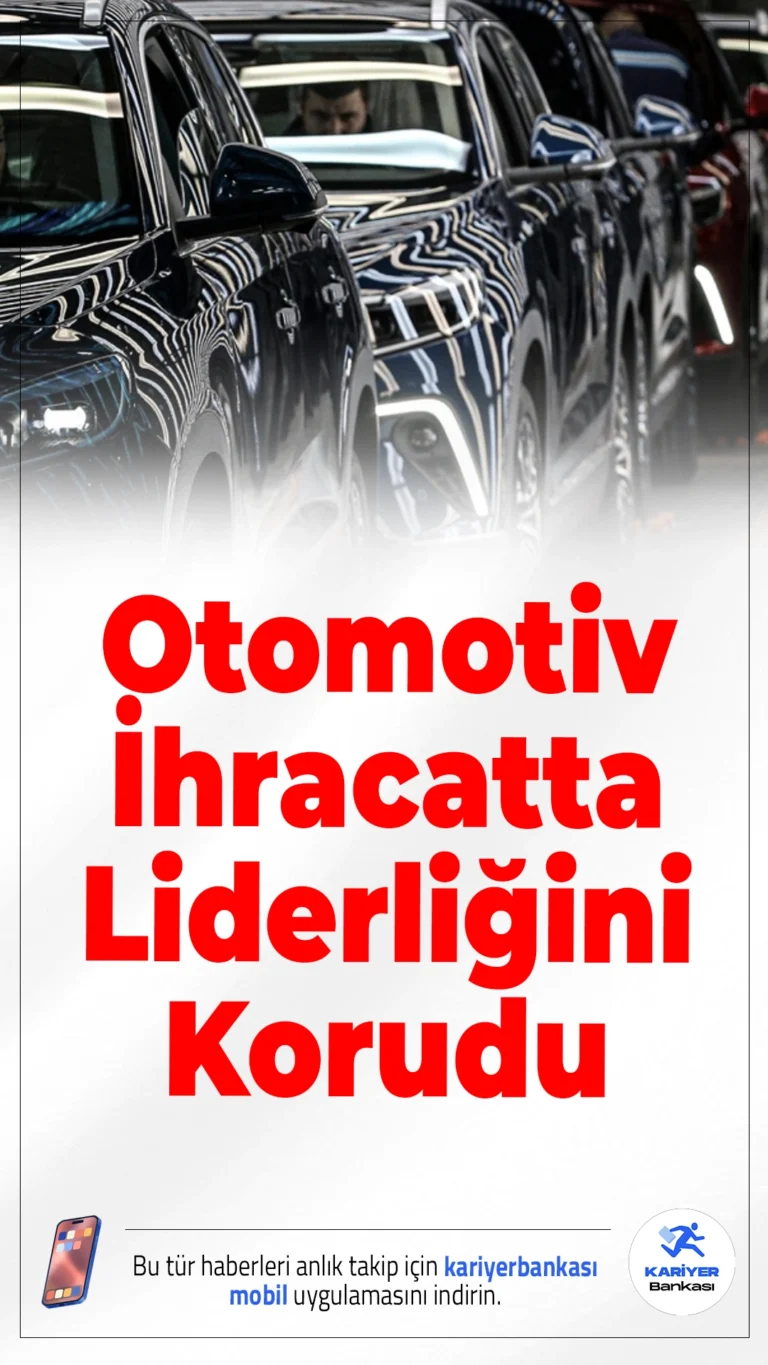 Otomotiv İhracatta Liderliğini Korudu.Türkiye otomotiv sektörü mart ayında ihracat liderliğini sürdürdü; düşüşe rağmen sektör zirvedeki yerini bırakmadı.