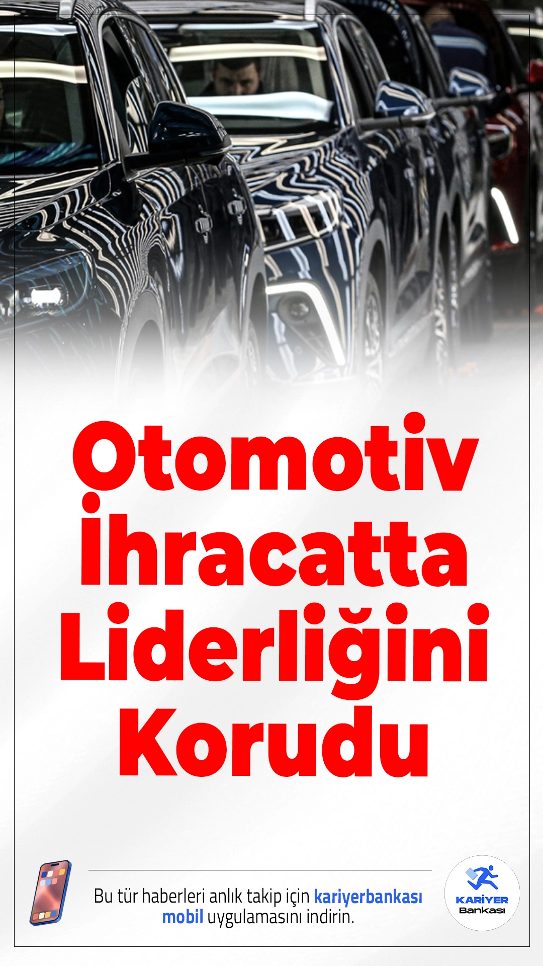 Otomotiv İhracatta Liderliğini Korudu.Türkiye otomotiv sektörü mart ayında ihracat liderliğini sürdürdü; düşüşe rağmen sektör zirvedeki yerini bırakmadı.
