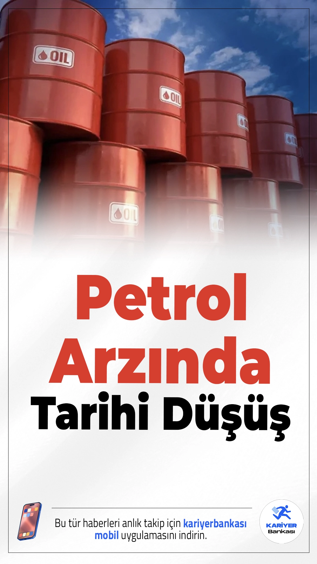 Petrol Arzında Tarihi Düşüş.Küresel petrol arzı mart ayında sert düşüş yaşayarak günlük 10 milyon varilden fazla azaldı ve tarihi bir gerileme kaydetti.