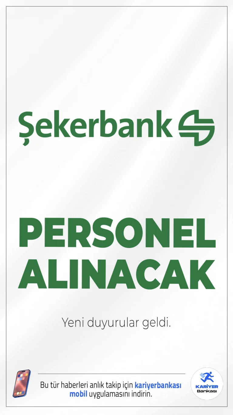 Şekerbank Personel Alımı Duyuruları Yayımlandı.Şekerbank, 2026 yılı kapsamında farklı şehirlerde ve farklı ünvanlarda personel alımı yapacağını duyurdu. Nisan ayı itibarıyla yayımlanan ilanlara göre banka, özellikle şube kadroları ve genel müdürlük birimleri için yeni çalışma arkadaşları arıyor. İlan listesinde deneyimli ve deneyimsiz adaylara yönelik fırsatlar yer alırken, toplamda 25 farklı iş ilanı üzerinden başvuru alınacağı belirtildi.