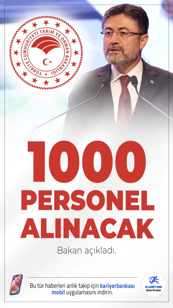 Tarım Bakanı Açıkladı: 1000 Personel Alınacak.Tarım ve Orman Bakanlığı tarafından desteklenen büyük ölçekli yatırım projeleri hız kesmeden devam ediyor. Bu kapsamda Zonguldak’ın Çaycuma ilçesinde hayata geçirilen Sera Organize Tarım Bölgesi (OTB) üretime başladı. Proje tamamlandığında bölge ekonomisine ciddi katkı sağlanırken, 1000 kişilik istihdam oluşturulması planlanıyor.