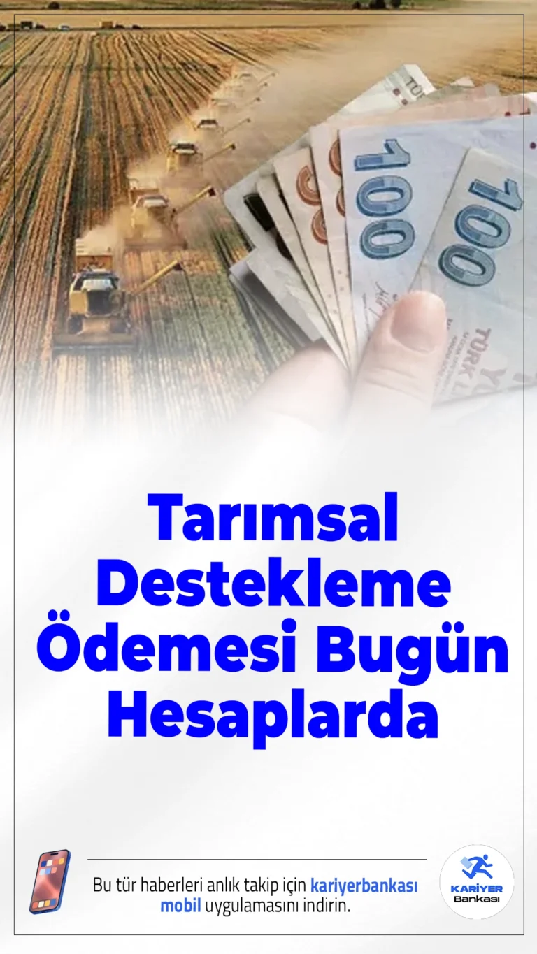 Tarımsal Destekleme Ödemesi Bugün Hesaplarda.Tarım ve Orman Bakanlığı, toplam 12 milyar 813 milyon liralık tarımsal destek ödemesinin bugün çiftçilerin hesaplarına aktarılacağını duyurdu.