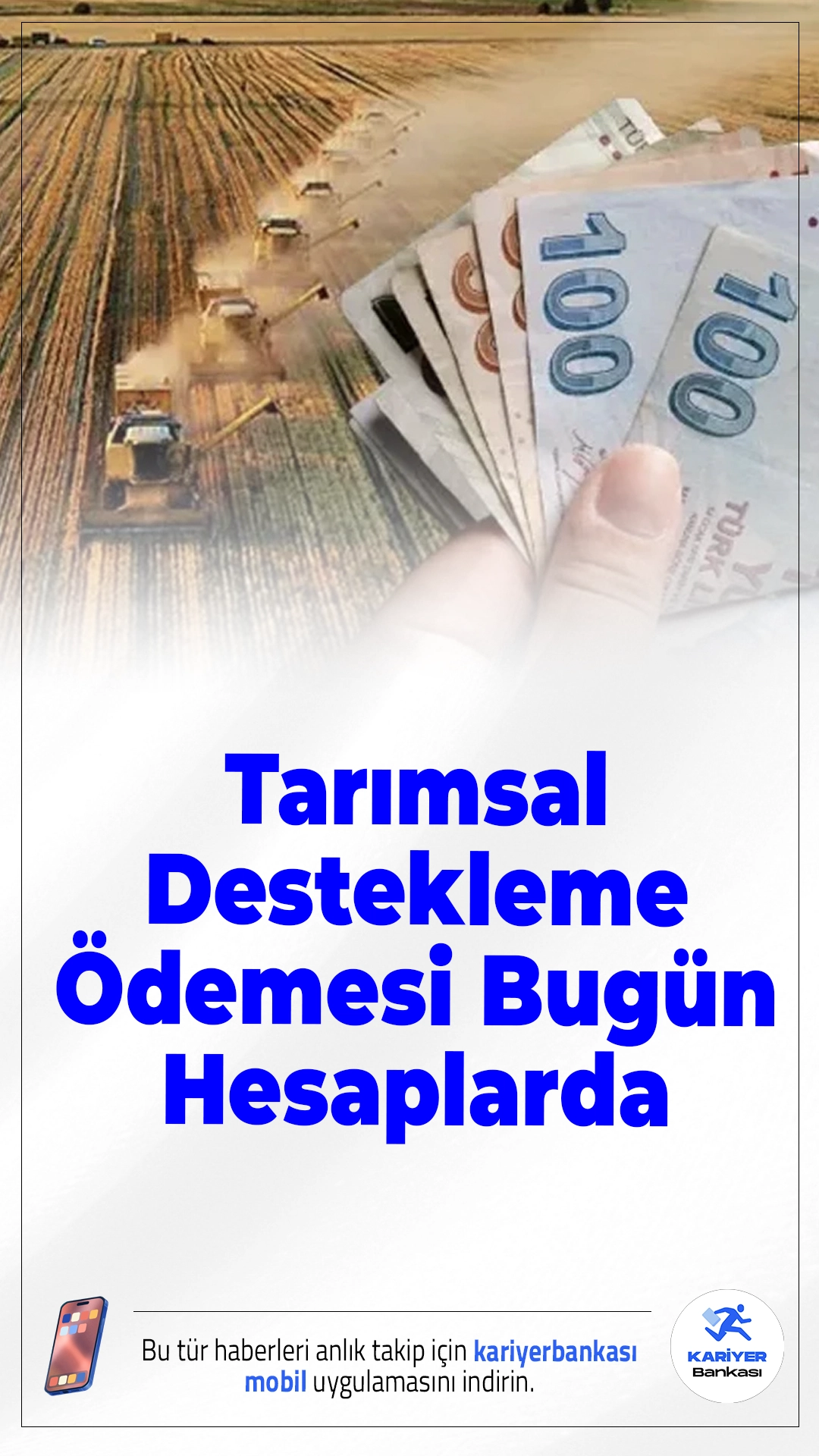 Tarımsal Destekleme Ödemesi Bugün Hesaplarda.Tarım ve Orman Bakanlığı, toplam 12 milyar 813 milyon liralık tarımsal destek ödemesinin bugün çiftçilerin hesaplarına aktarılacağını duyurdu.