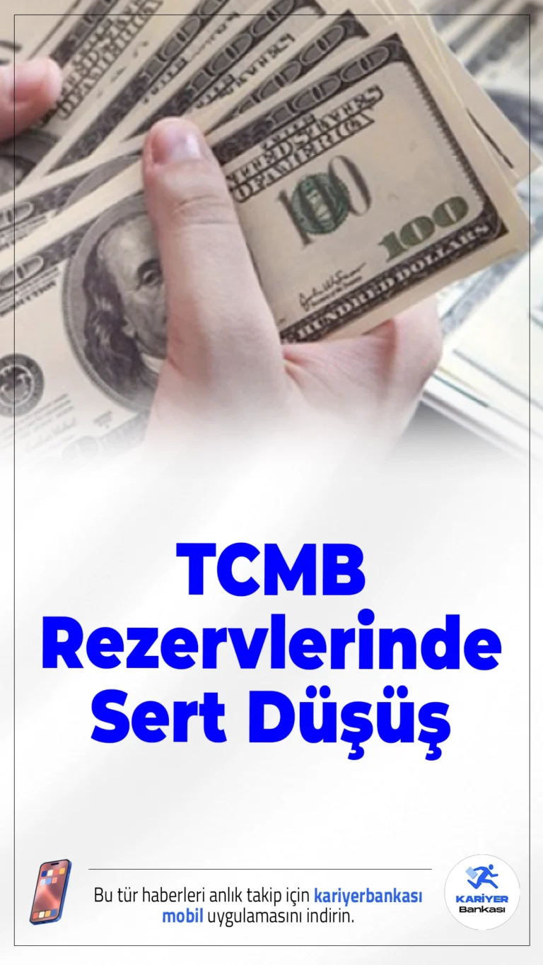 TCMB Rezervlerinde Sert Düşüş.Merkez Bankası rezervleri bir haftada 22,1 milyar dolar gerileyerek 155,3 milyar dolara indi.