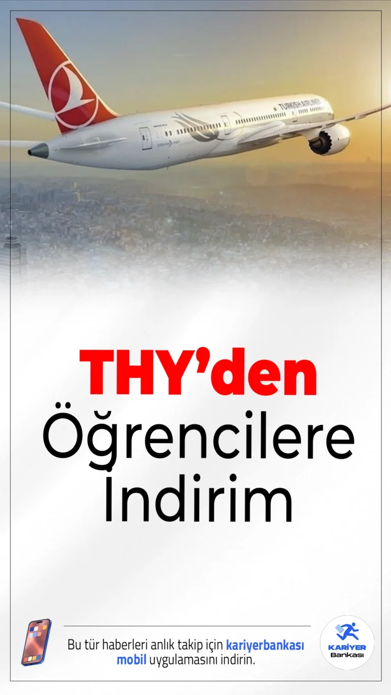 THY’den Öğrencilere İndirim.Türk Hava Yolları, öğrenciler için Avrupa uçuşlarında geçerli yüzde 15 indirim kampanyasını duyurdu. Kampanya sınırlı süreyle geçerli olacak.