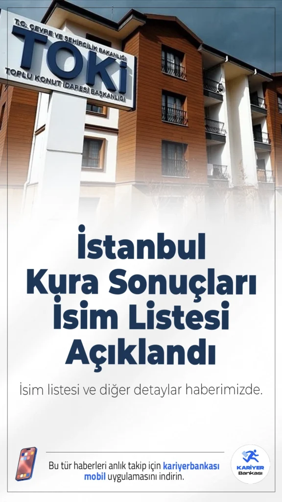 TOKİ İstanbul Kura Sonuçları İsim Listesi Açıklandı.TOKİ 500 bin sosyal konut projesinde İstanbul için beklenen kura sonuçları açıklandı. Üç gündür devam eden İstanbul kura çekimlerinin tamamlanmasının ardından, konut almaya hak kazanan vatandaşların isim listeleri PDF dosyası olarak yayımlandı.