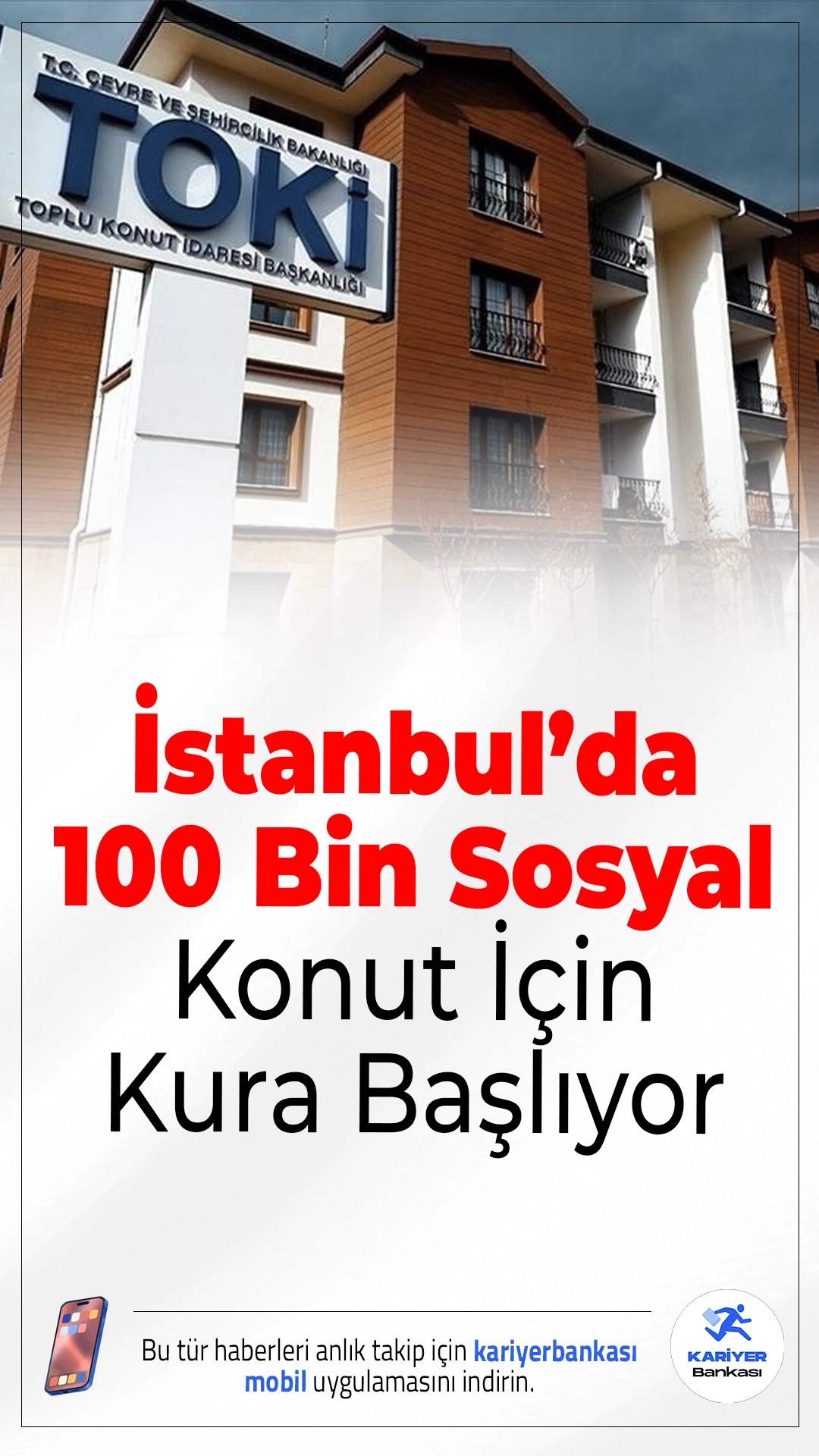 TOKİ İstanbul Sosyal Konut Kurası Başlıyor.İstanbul’daki 100 bin sosyal konut projesinde kura süreci 25 Nisan’da başlıyor, teslimler 2 yıl içinde yapılacak.