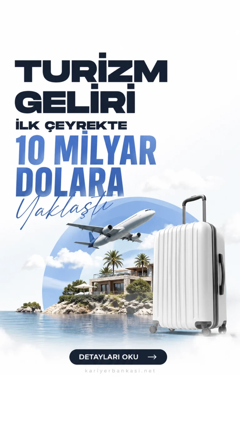 Türkiye’nin turizm geliri yılın ilk çeyreğinde yüzde 4,2 artarak 9,9 milyar dolara yükseldi.Türkiye İstatistik Kurumu, 2026 yılının ocak, şubat ve mart aylarını kapsayan ilk çeyrek turizm verilerini açıkladı. Verilere göre Türkiye’nin turizm geliri, geçen yılın aynı dönemine göre yüzde 4,2 artışla 9 milyar 896 milyon 456 bin dolara ulaştı.