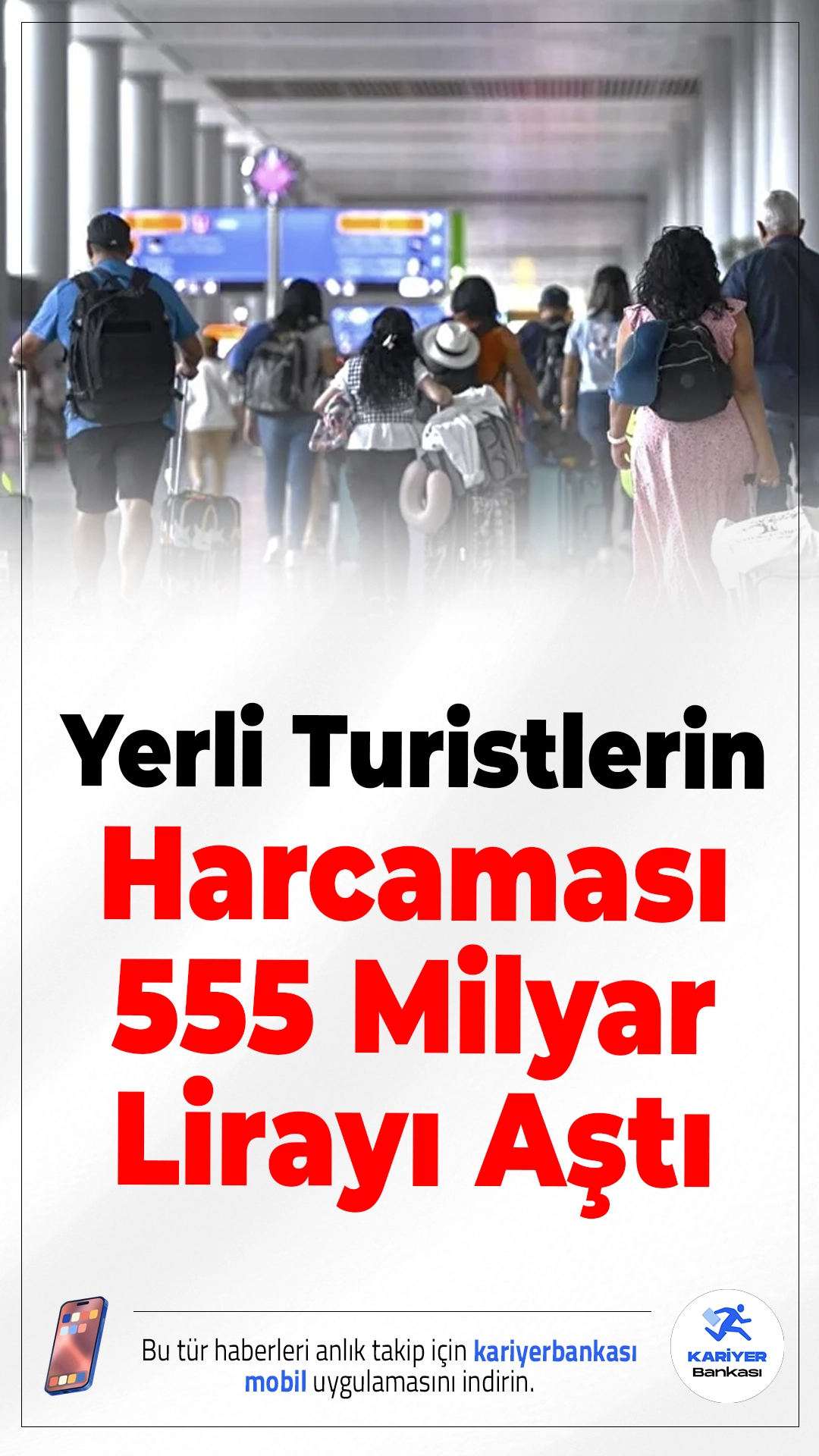 Yerli Turistlerin Harcaması 555 Milyar Lirayı Aştı.2025 yılında yurt içinde seyahat eden vatandaşların harcamaları yüzde 32,4 artarak 555 milyar lirayı geçti.