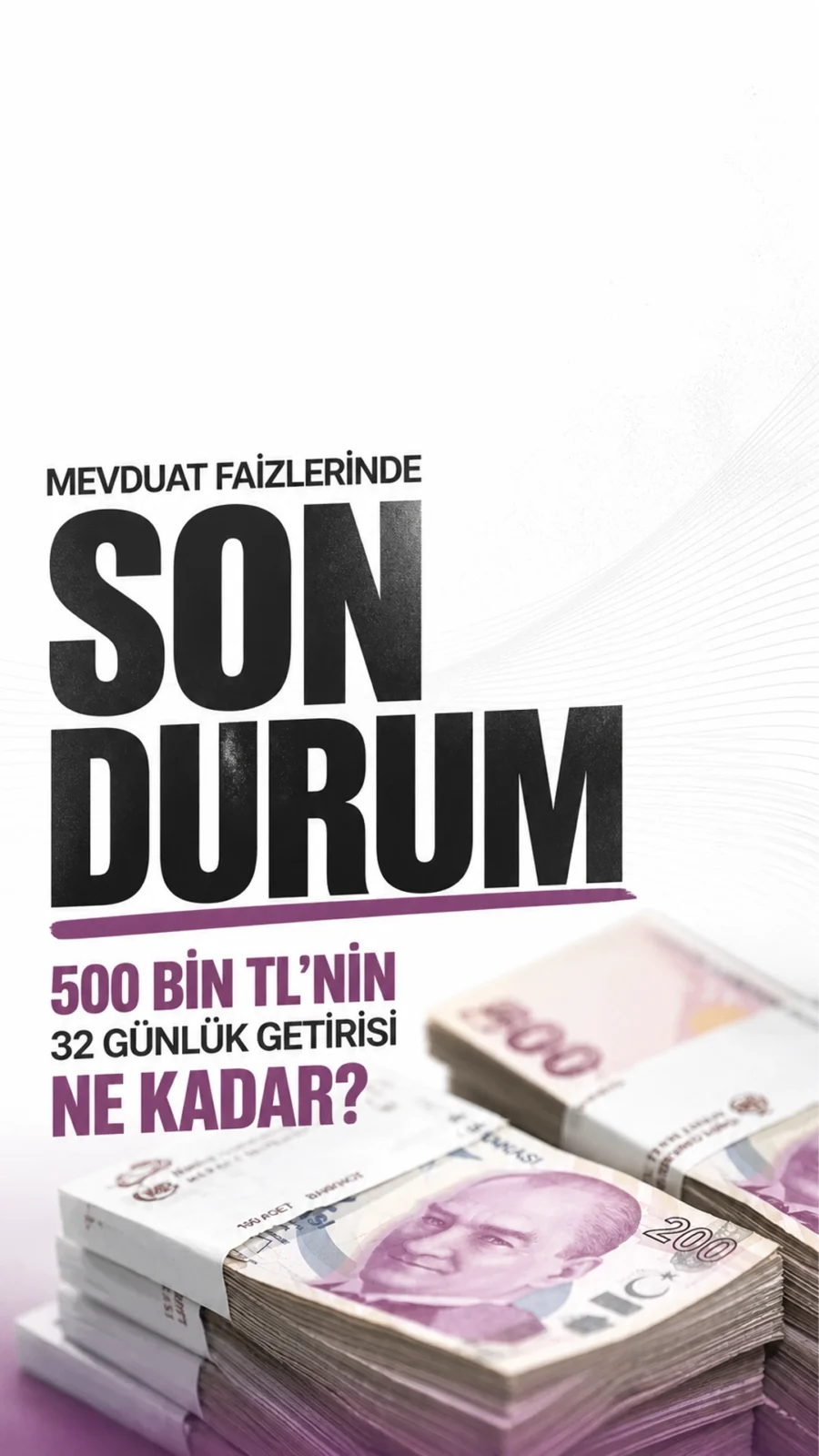 Mevduat Faizlerinde Son Durum: 500 Bin TL’nin 32 Günlük Getirisi Ne Kadar?Mevduat faizlerinde son durum merak ediliyor. 500 bin TL’nin 32 günlük getirisi bankalara göre değişiyor.