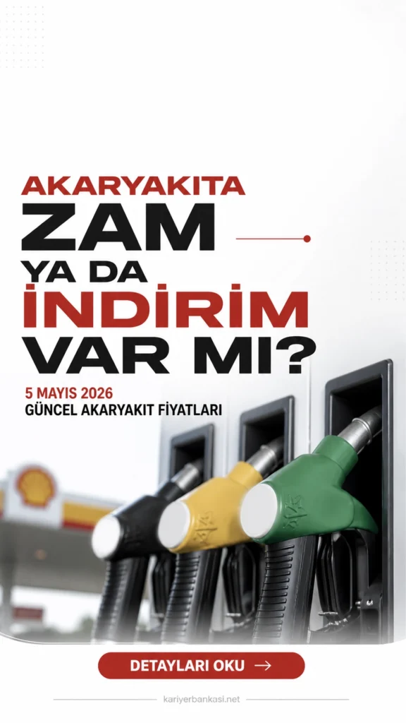 Akaryakıta Zam ya da İndirim Var mı? 5 Mayıs 2026 Güncel Akaryakıt Fiyatları.Güncel akaryakıt fiyatları 5 Mayıs 2026 Salı günü İstanbul, Ankara ve İzmir için belli oldu.